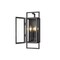 Z-Lite Lucian 2 Light Outdoor Wall Sconce, Black & Clear 598S-BK - alternate 6